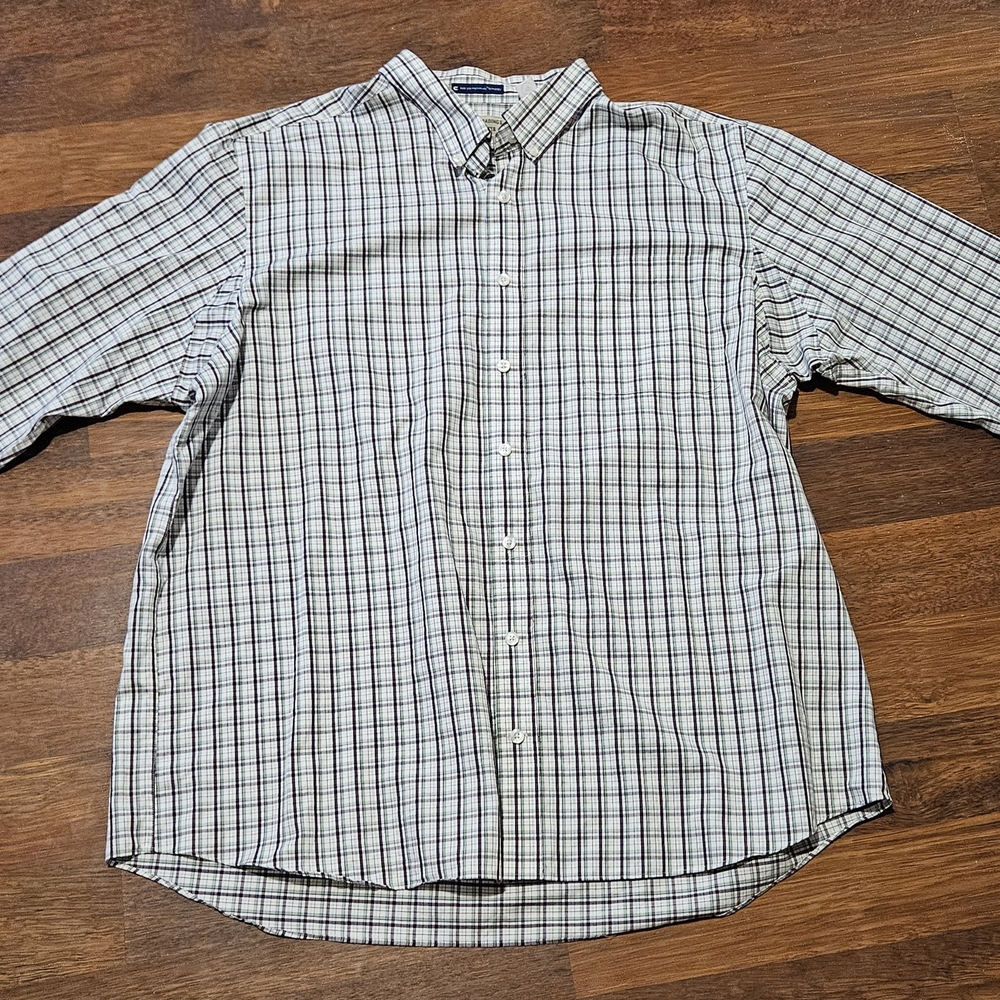 N/A DULUTH TRADING POST mens long-sleeve dress shirt SIZE 2XLT MULTICOLOR